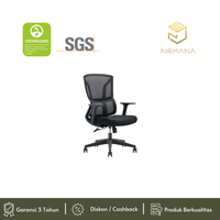 Gambar Office Chair I Kursi Kantor I Kursi Kerja dengan Sandaran I Nirmana  Icheon Mid Back Hitam dari Nirmana Interni Kab. Tangerang 1 Tokopedia