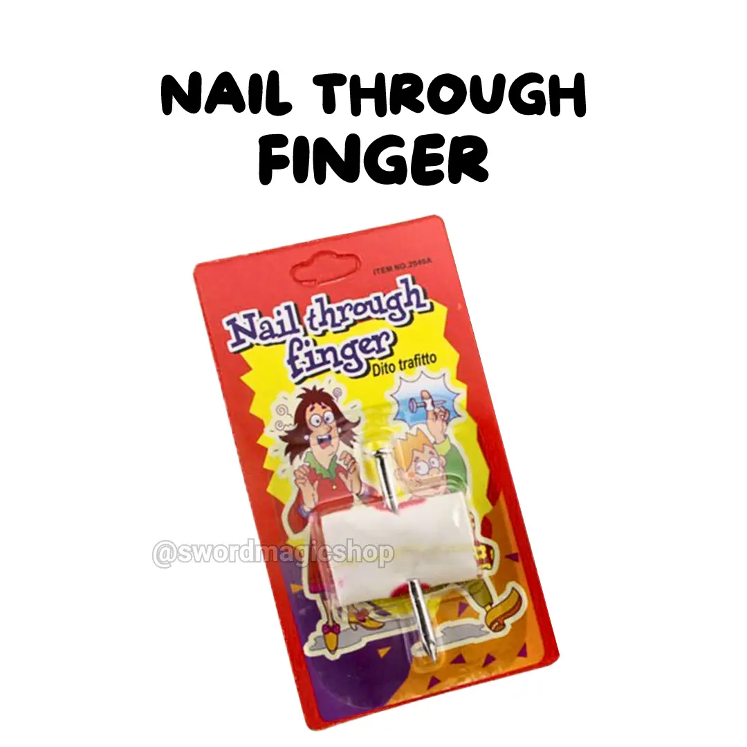 Jokes Nail Through Finger - Magic Nail Thru Finger - Paku Tembus Jari - Mainan Lucu - Alat Prank - Toko Sulap - Sword Magic