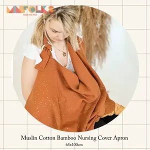 Minifolks AC165 - Premium Pure Cotton Breathable Muslin Nursing Cover