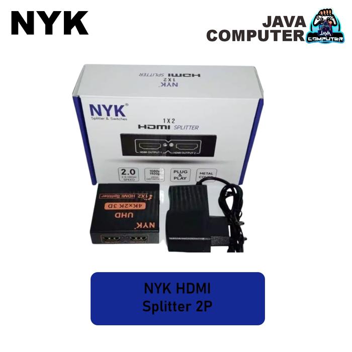 Gambar NYK   HDMI   Splitter  2P dari Java Computer Samarinda Kota Samarinda Tokopedia