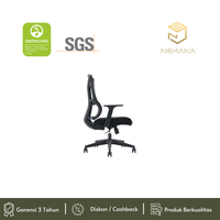 Gambar Office Chair I Kursi Kantor I Kursi Kerja dengan Sandaran I Nirmana  Icheon Mid Back Hitam dari Nirmana Interni Kab. Tangerang 3 Tokopedia
