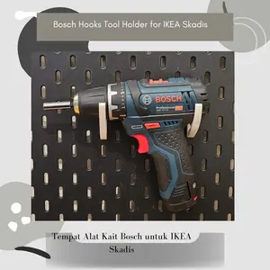 Bosch Hooks Tool Holder for IKEA Skadis/Tempat Alat Kait Bosch untuk IKEA Skadis