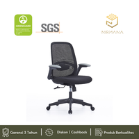 Gambar Office Chair I Kursi Kantor I Kursi Kerja dengan Sandaran I Nirmana Vello Mid Back Hitam dari Nirmana Interni Indonesia Kab. Tangerang 1 Tokopedia