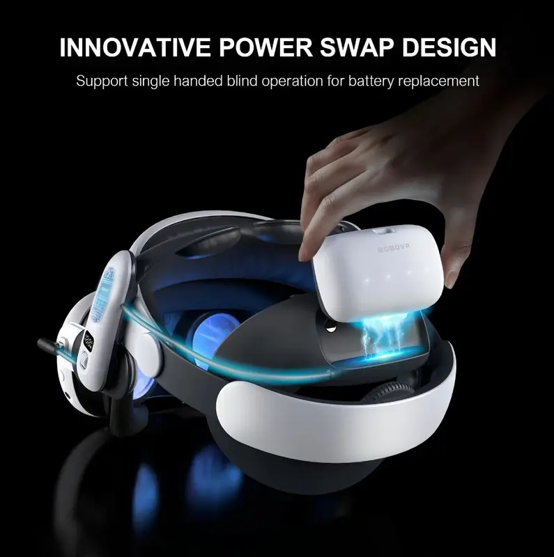 BOBOVR S3 Pro Super Strap Head Air Swappable With Battery 10000mAh Head Strap Quest 3 1
