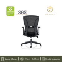 Gambar Office Chair I Kursi Kantor I Kursi Kerja dengan Sandaran I Nirmana  Icheon Mid Back Hitam dari Nirmana Interni Kab. Tangerang 2 Tokopedia