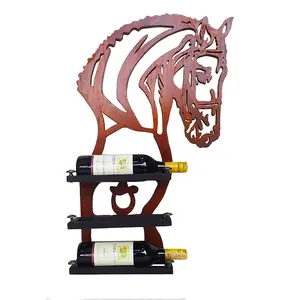 71 cm Teakwood Wine Display Wall Rack / Rak Pamer Botol Wine Minuman - HWD1060 / Havenwood Stallion