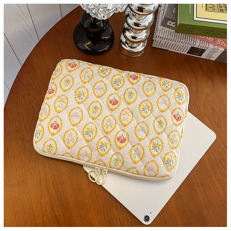 Tas Sleeve Case iPad Air 6 M2 Pro 11 Inch M4 Chip 2024 Tablet Pouch Puffy Aesthetic Flower 5