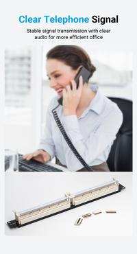 Gambar Vention Telepon Patch Panel RJ11 25 Port for 1U 19 Inch Server Rack Telephone Cable Rackmount dari Inprotek Kota Administrasi Jakarta Barat 4 Tokopedia