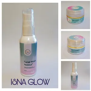 ISNA GLOW ECER MINI NORMAL - TONER / FACIALWASH / KRIM SIANG / KRIM MALAM 100% ORIGINAL