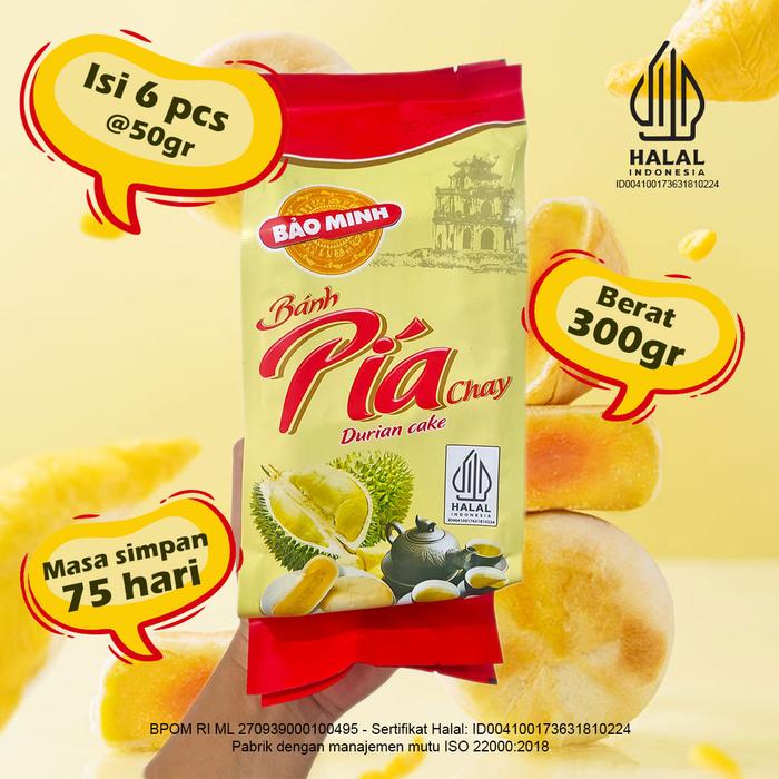 Gambar Pia Durian Vietnam Banh Pia Chay 300gr Vegetarian dari Pinki Pie Kota Tangerang Tokopedia
