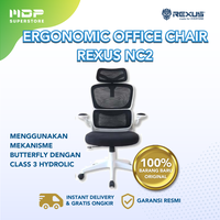 Gambar Rexus NC2 Office Chair Kursi Kantor Ergonomic with Lumbar Support Black/White - Hitam dari mdpsuperstore Kota Palembang 4 Tokopedia