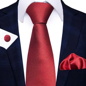 gift set merah maroon dark red isi dasi panjang tie, pocket square, cu