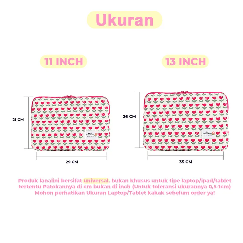 Tas Sleeve Case iPad Air 6 M2 Pro 11 Inch M4 Chip 2024 Tablet Pouch Puffy Aesthetic Flower 7