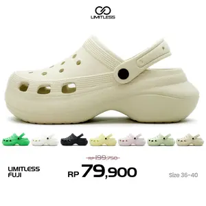 Sandal Cewek Tinggi Model Bakpao Empuk Sendal Baim Wanita Korean Style