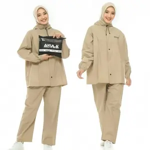AKULA Jas Hujan Motor setelan Pria Wanita Bahan PVC 0.25