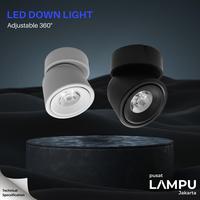 Gambar SPOTLIGHT Adjustable 12watt bisa ROTATABLE - Hitam dari Pusat Lampu Jakarta Kota Administrasi Jakarta Pusat 1 Tokopedia