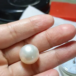 Mutiara air laut warna putih setelan mutiara lombok cincin liontin