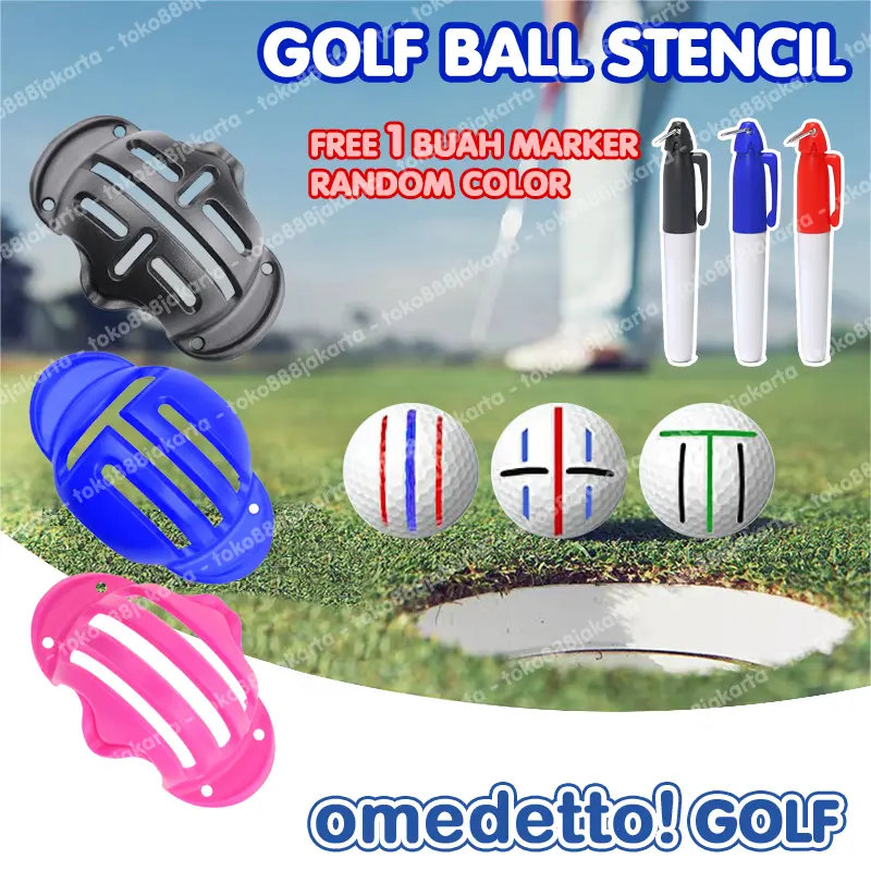 GOLF BALL MARKER 3 LINE STENCIL TEMPLATE ALIGNMENT LINER SET 0