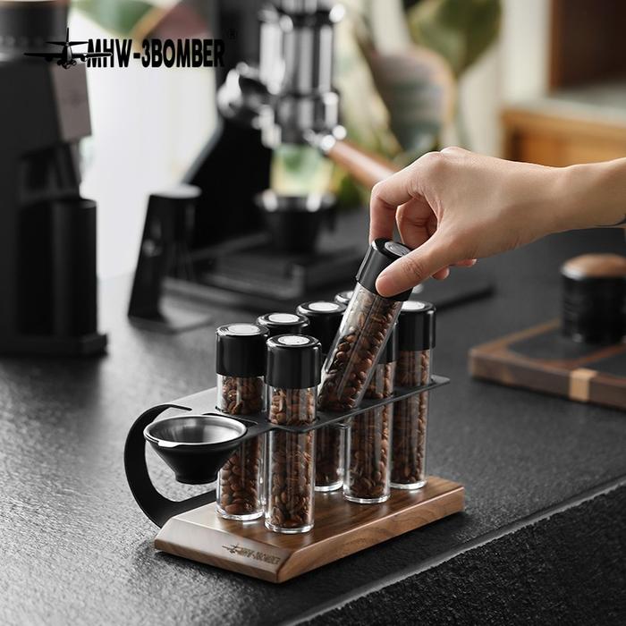 Gambar MHW-3BOMBER Energy Coffee Storage Tube Set 8 Tubes - One Way Valve / Set Toples Penyimpan Biji Kopi tubes set tabung kaca display penyimpanan biji kopi coffee beans tube kedap udara with valve canister kopi mhw3bomber dari MHW-3BOMBER.INDONESIA Kab. Tangerang Tokopedia