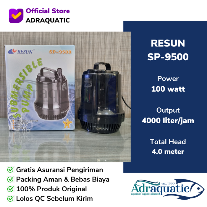 Gambar RESUN SP-9500 SUBMERSIBLE PUMP POMPA AIR CELUP FILTER AQUARIUM dari ADRAQUATIC Kota Bandung Tokopedia