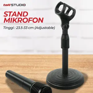 Stand Mikrofon Desktop Disc Microphone Adjustable Height - L3 - Black