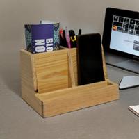 Gambar Tempat pensil /wooden desk organizer/pinewood desk organizer dari wodca homedecor Kab. Klaten 1 Tokopedia