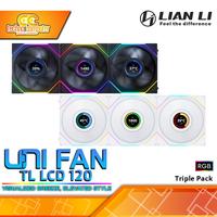 Gambar FAN CASING LIAN LI UNI FAN TL LCD 120 - 120mm Triple Pack ARGB Fan with Controller dari Techno Computer Bali Kota Denpasar 1 Tokopedia