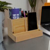 Gambar Tempat pensil /wooden desk organizer/pinewood desk organizer dari wodca homedecor Kab. Klaten 2 Tokopedia