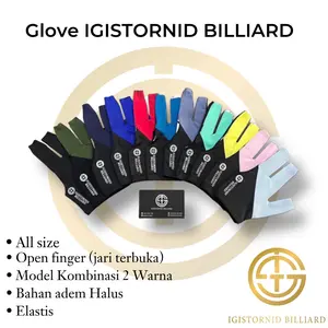 (0022) Hand Glove Cue / Sarung Tangan Billiard 2 Warna - Open Finger