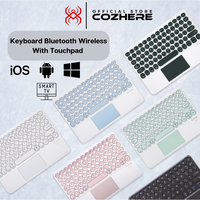 Gambar Keyboard Wireless Keyboard Bluetooth With Touchpad Portable Universal - Biru, 10 Inch dari CozHere Kota Administrasi Jakarta Barat 3 Tokopedia