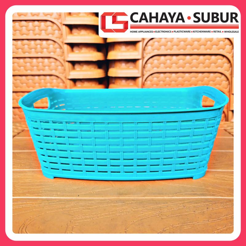 Keranjang Estetik Serbaguna LUXURY SPBR Harga Satuan Keranjang Bak Rotan Anyam Plastik High Quality Food Safe Material 1