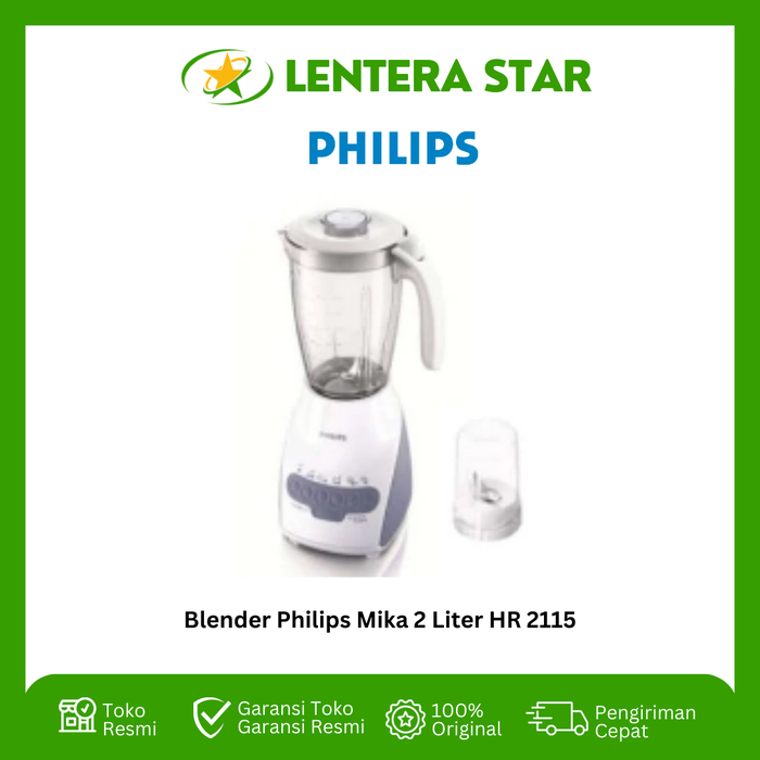 Gambar Blender Philips Mika 2 Liter HR 2115 MURAH BERGARANSI dari Lentera Star Kab. Bantul Tokopedia