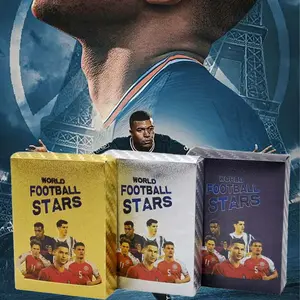 55 Pcs Football Cards 1 Box Kartu Pemain Sepak Bola Photocard Pemain Bola PVC Kartu Pemain Bola Euro 2024 Futcard