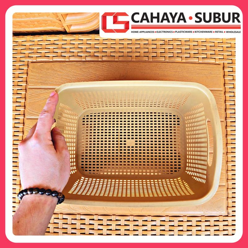 Keranjang Estetik Serbaguna LUXURY SPBR Harga Satuan Keranjang Bak Rotan Anyam Plastik High Quality Food Safe Material 4