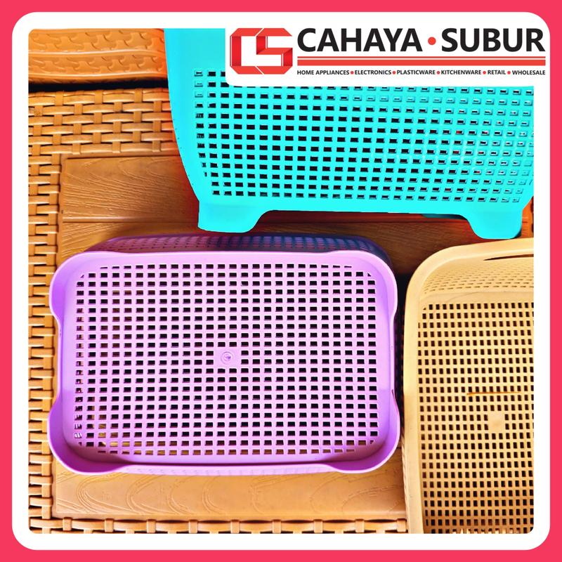 Keranjang Estetik Serbaguna LUXURY SPBR Harga Satuan Keranjang Bak Rotan Anyam Plastik High Quality Food Safe Material 6