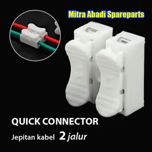 Jepitan kabel semi-konduktor 2 jalur/Quick Connector 2 in1