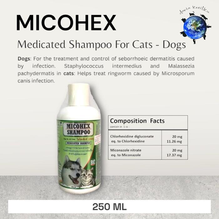 Jual Micohex Medicated Shampoo Cat Dog - Shampo Anjing Kucing ... - Cat Ringworm Control Medicated Shampoo Treatment