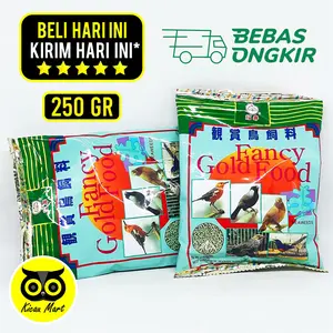 PAKAN MAKANAN BURUNG PUR VOER FANCY GOLD SEAWEED RUMPUT LAUT 250 GRAM