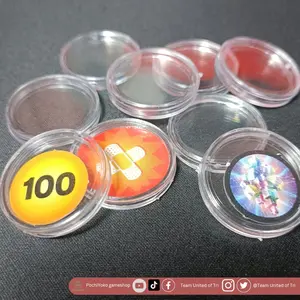 Coin ( Koin ) Mini Snap / Pelindung Koin Plastik Ukuran 2.5 cm