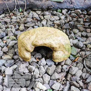 ReptCo hiding cave natural rock M Medium / tempat sembunyi / rumah goa reptil / kadal / torto / kura darat / perlengkapan kebutuhan kandang terrarium reptil