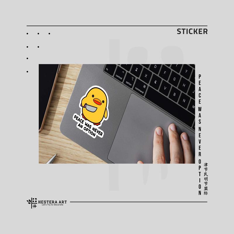 Stiker Bebek Sticker Vinyl Doff Laminasi | Piece Was Never An Option 2
