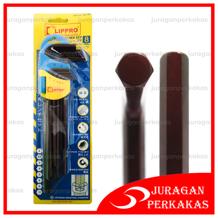 Gambar KUNCI L SET PANJANG 8 PCS EXTRA LONG PLAT LIPPRO 161-S8 dari Pedagang Powertools Kota Cirebon Tokopedia