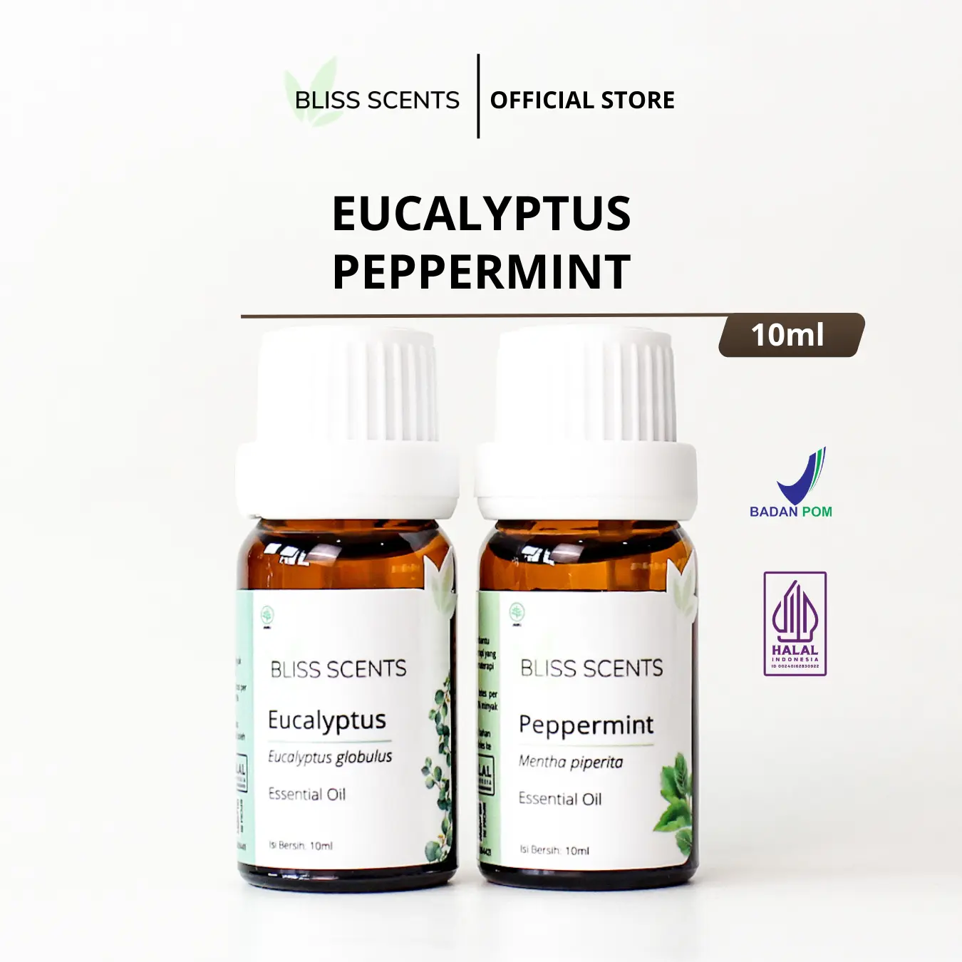 Eucalyptus + Peppermint Essential Oil 100% Murni Aromatherapy Oil