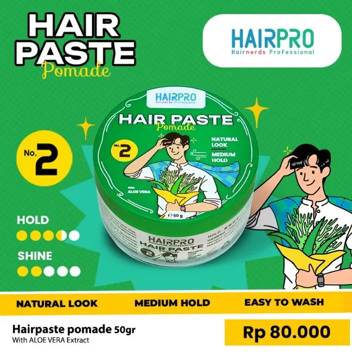 Hairnerds Paste Professional Hair Nerds Styling Rambut Pomade Wax Clay 0