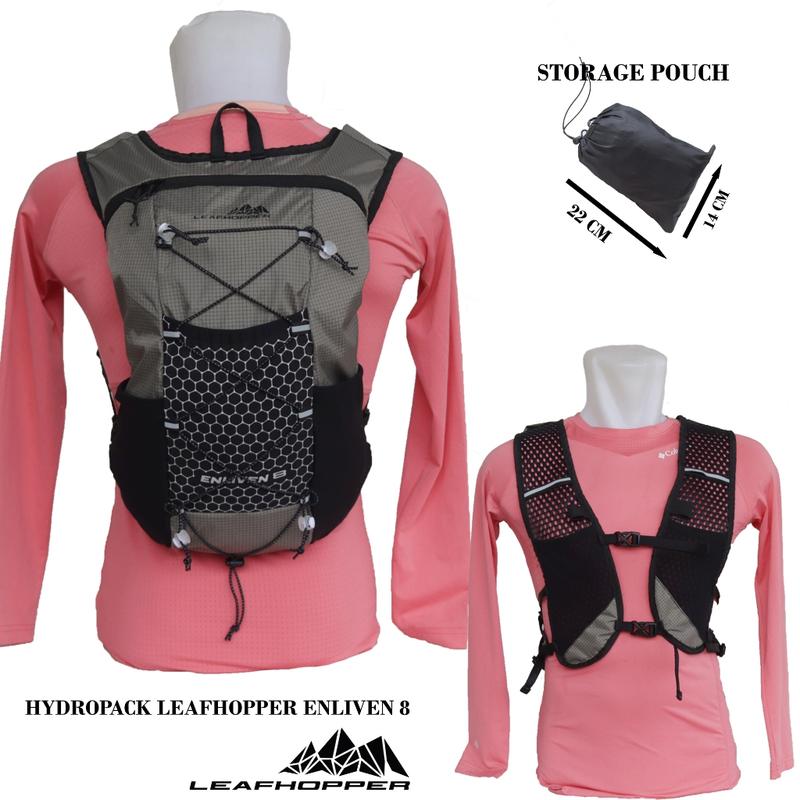 LEAFHOPPER HYDROPACK ENLIVEN 8 FOLDABLE TRAIL RUNNING DAN TAS SEPEDA 2