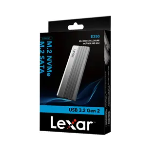 Lexar E350 SSD Enclosure M.2 NVMe / SATA SSD External Case USB 3.2 Gen2 Dual Protocol 0