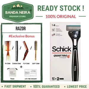 Schick Quattro Titanium Kit / Razor / Alat Cukur