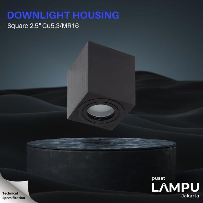 Gambar LAMPU DOWNLIGHT OUTBOW MR16 2.5INCH KOTAK BISA GANTI LAMPU - Putih, 3000K dari Pusat Lampu Jakarta Kota Administrasi Jakarta Pusat Tokopedia