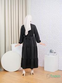 Gambar Dress Muslim Wanita Gamis Meissa Hitam Crinkle Polos Tazkia Hijab Store dari Tazkia Hijab Store Kota Bandung 4 Tokopedia