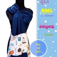 Gambar Gendongan Ring Sling - Navy Roket - ABU SPACE dari Aurel Babyshop Kota Tangerang Selatan 2 Tokopedia